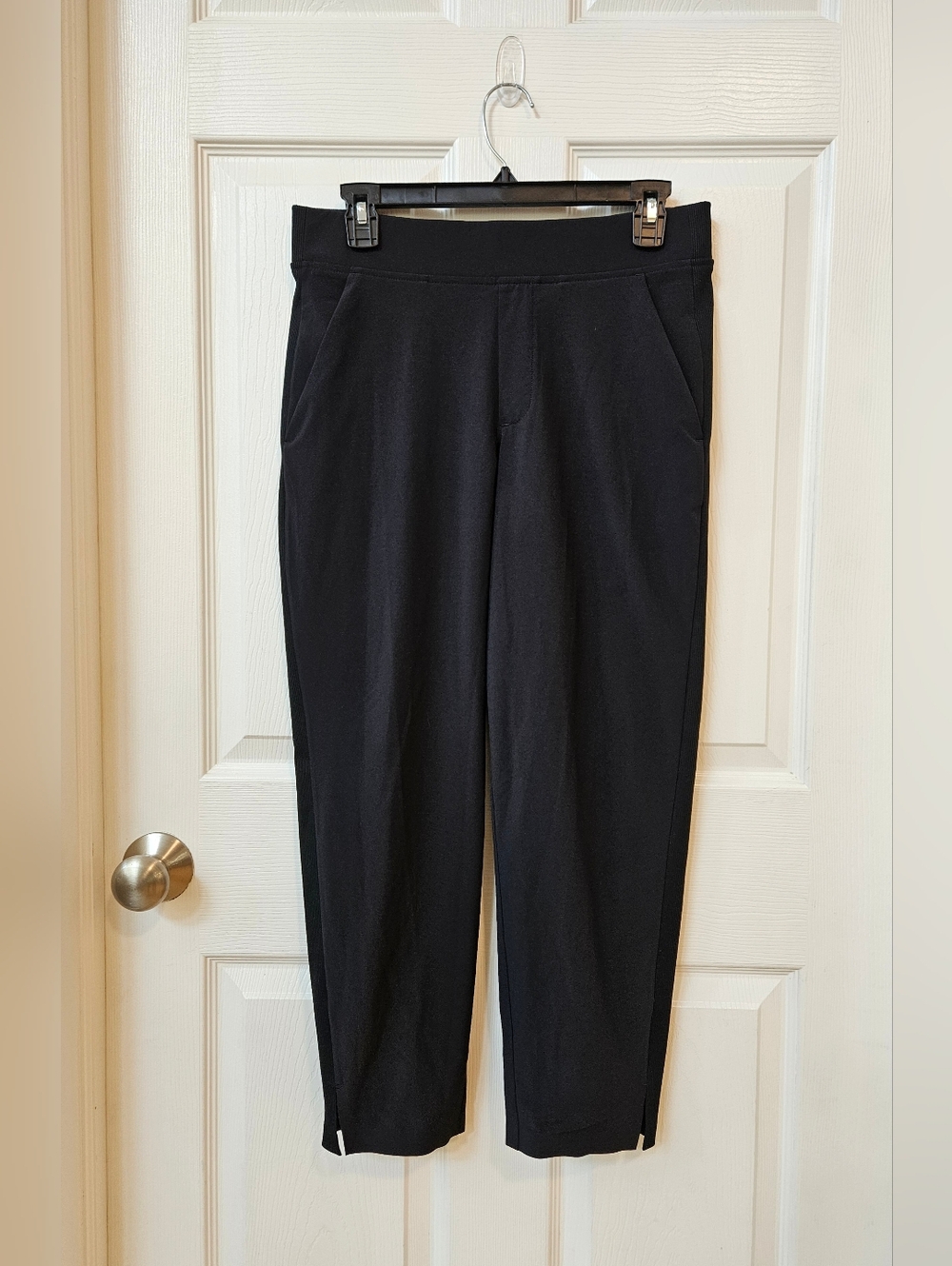 Athleta Brooklyn Mid Rise Ankle Pant 6P Black Stretch Travel Work Pants